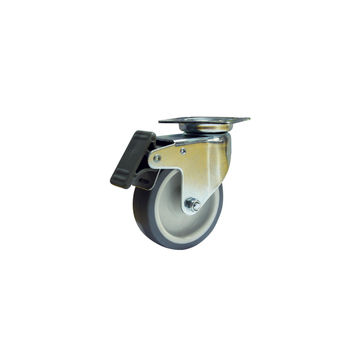 Castor wheel rubber 50mm with brake