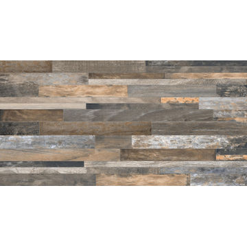 Wall Tile Cladding Metrowood Silver L49cm x W24.2cm (1.21m2/box)