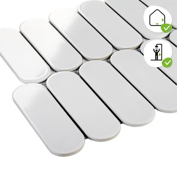 Artens Mosaic Gellule 30X30 White Glossy