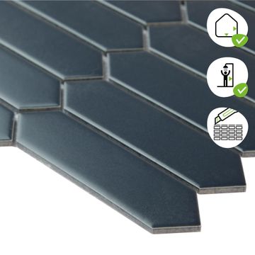 Artens Mosaic Orom 30X30 2 Lines Dark Blue Mat