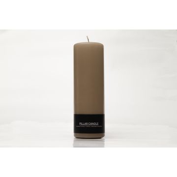 Pillar candle subtle beige 7.5x23cm