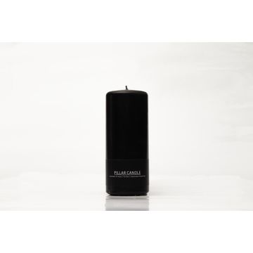 Pillar candle black 7.5x18cm