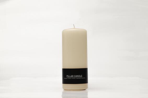 Pillar candle butter yellow 7.5x18cm