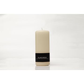 Pillar candle butter yellow 7.5x18cm