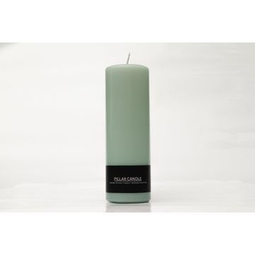 Pillar candle mint green 7.5x23cm