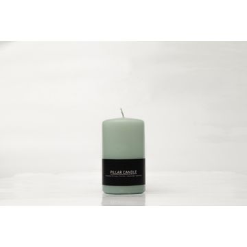 Pillar candle mint green 7.5x13cm