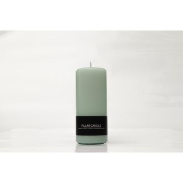 Pillar candle mint green 7.5x18cm