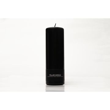 Pillar candle black 7.5x23cm