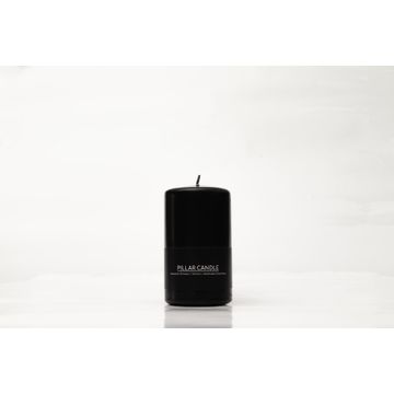 Pillar candle black 7.5cmx13cm
