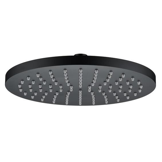 Sensea kouta round shower head matt black 25cm