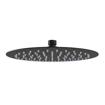 Sensea icone round shower head matt black 25cm