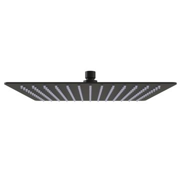 Sensea studio square shower head matt black 30cm