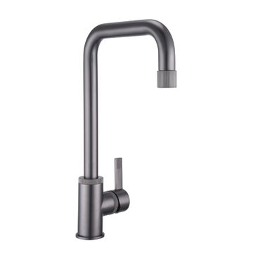 Delinia Indus Kitchen Sink Mixer Tap Brushed Titan