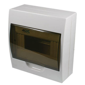  8-Way Surface  Din Db With Door And Tray White