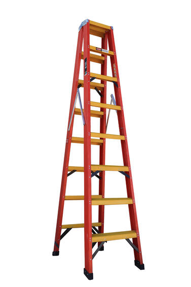 Ladder 8 Step Double Sided Full Fibre-Glass 