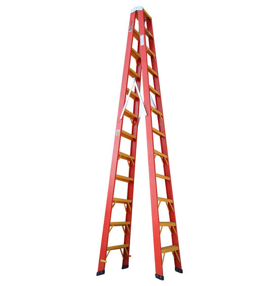 Full Fibre-Glass Ladder Double Sided 12 Step