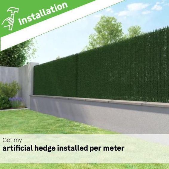 Artificial hedge installation fee per meter