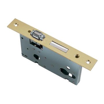 CYLINDER LOCK ROLLER BOLT POL BRASS QS