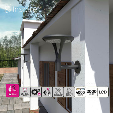 Inspire Solar Bermeo Wall Lamp LED 2000LM