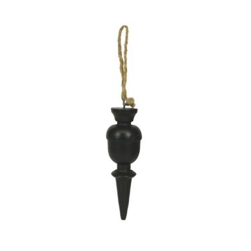 Beatrice Mango Wood Christmas Decor Black 10.5x4cm
