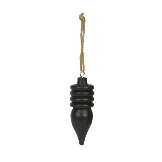Belinda Mango Wood Black Christmas Decor 10.5x4cm