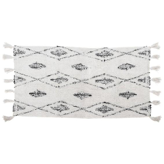 Cotton tufted geo rug 70x140cm