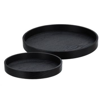 2piece wooden serving tray set 30&38cm