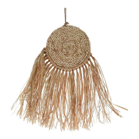 Raffia tassle hang corn leaf dec 50x45cm