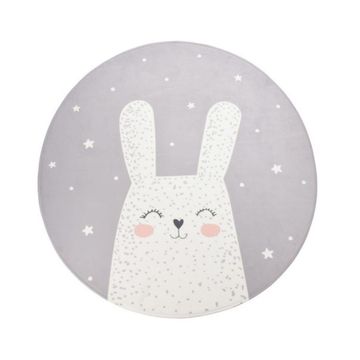 Children's round bunny rug 100cm