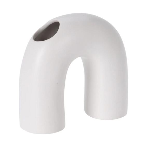 Dolomite arch vase white 14cm
