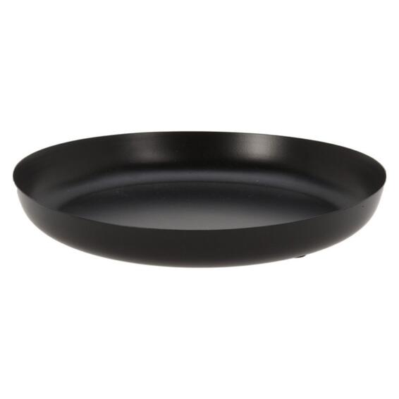 Round iron tray matte black 25cm
