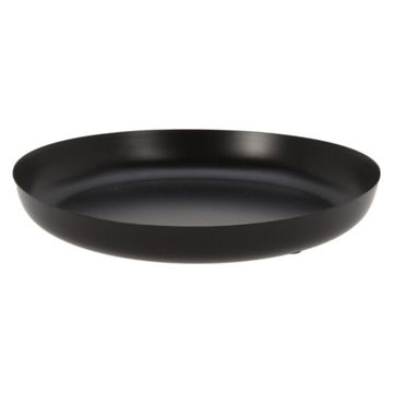 Round iron tray matte black 25cm