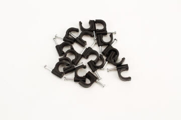 Cable clips black 8mm x100