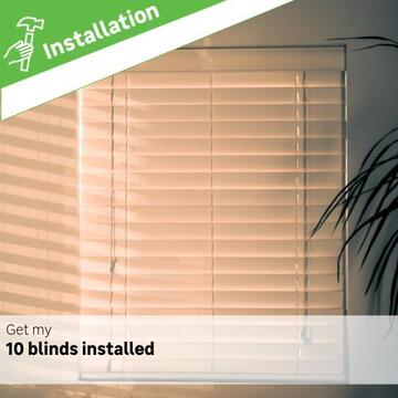 10 blinds installation fee