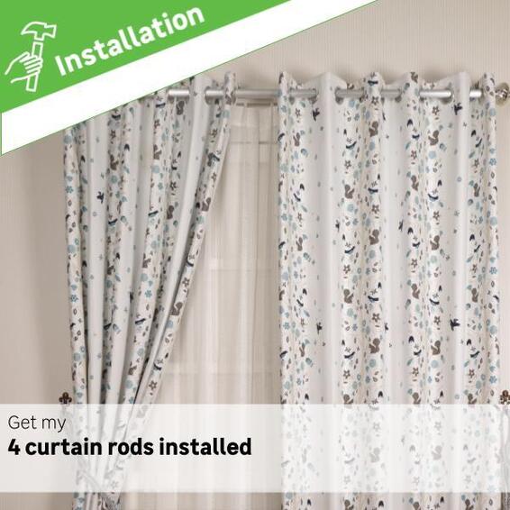4 curtain rods installation fee LEROY MERLIN South Africa