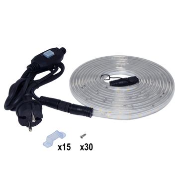Kit 5m led ip65 ribbon 6500k 1000lm/m ip