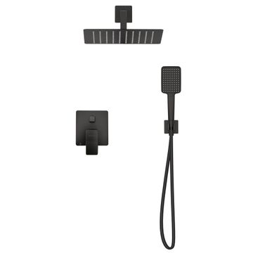 SENSEA STUDIO IN WALL SHOWER KIT SQU BLK