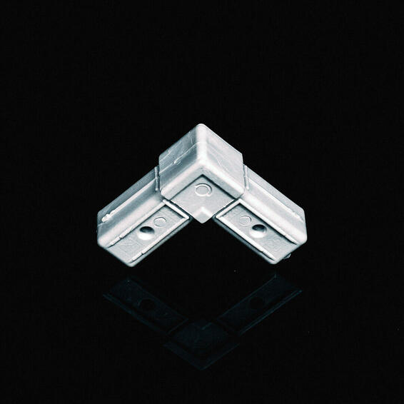 CORNER PIECE CONNECTOR 25MM GREY 4 PACK