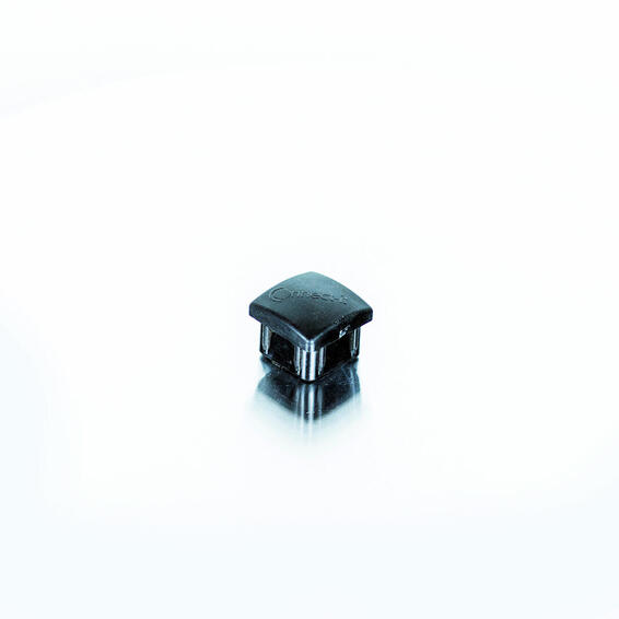 END CAP 25MM BLACK 6 PACK