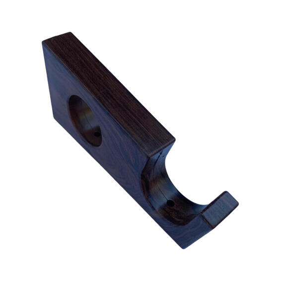 Wooden curtain pole double bracket walnut 33mm