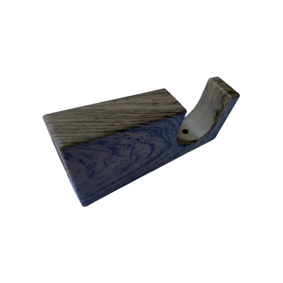 2pc single curtain pole bracket natural oak 33mm