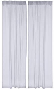 CURTAIN VOILE TAPED GREY 2PK 140X250