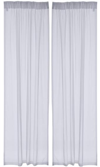 Tape curtain voile tape grey 2pk 140x250cm
