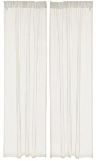 Tape curtain voile cream 2pk 140x250cm