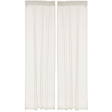Tape curtain voile cream 2pk 140x250cm