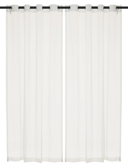 Eyelet voile curtain 2pk cream 140x250cm