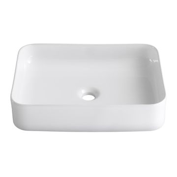 Sensea Studio Rectangular Ceramic Freestanding Basin Shiny White W50cmxD36cmxH12cm