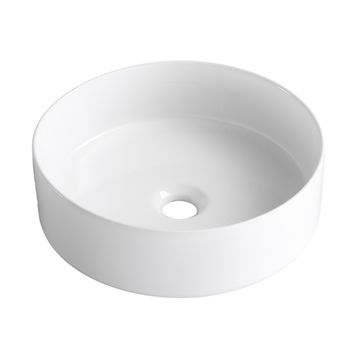 Sensea Studio Round Ceramic Freestanding Basin White Shiny W37cmxD37cmxH12cm