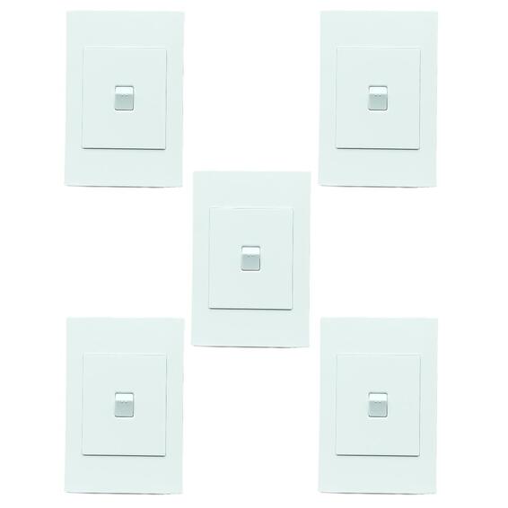 LEXMAN SWITCH 1 LEVER 1W WHT 100X50 5 PK
