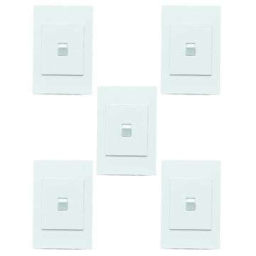 LEXMAN SWITCH 1 LEVER 1W WHT 100X50 5 PK